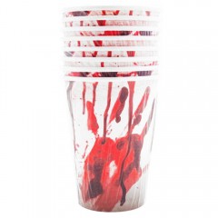 Halloween véres pohár - 8 db/csomag Party asztal